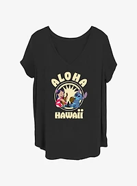 Disney Lilo & Stitch Aloha Hawaii Girls T-Shirt Plus Size