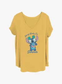Disney Lilo & Stitch Always Ready For Summer Girls T-Shirt Plus Size