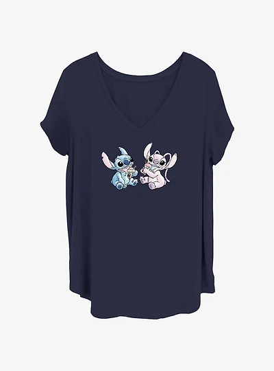 Disney Lilo & Stitch Stitch Angel Ice Cream Girls T-Shirt Plus Size