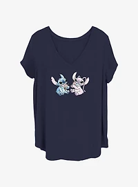 Disney Lilo & Stitch Stitch Angel Ice Cream Girls T-Shirt Plus Size