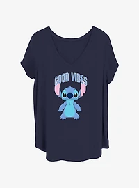 Disney Lilo & Stitch Good Vibes Girls T-Shirt Plus Size