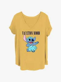 Disney Lilo & Stitch Vacation Mood Stitch Girls T-Shirt Plus Size