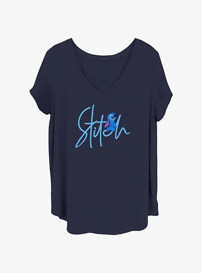 Disney Lilo & Stitch Handwriting Girls T-Shirt Plus Size
