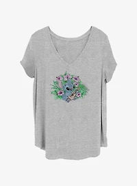 Disney Lilo & Stitch Sketchy Ukulele Girls T-Shirt Plus Size