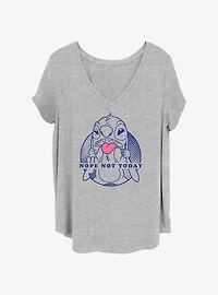 Disney Lilo & Stitch Nope Not Today Girls T-Shirt Plus Size