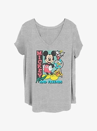 Disney Mickey Mouse Mickey Friend Shapes Girls T-Shirt Plus Size