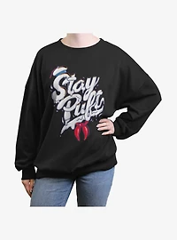 Ghostbusters Stay Puft Girls Oversized Sweatshirt