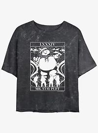Ghostbusters Puft Tarot Womens Mineral Wash Crop T-Shirt