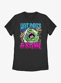 Ghostbusters: Frozen Empire Hot Dogs & Slime Womens T-Shirt