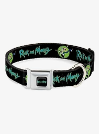 Rick and Morty Title Logo and Portal Pose Seatbelt Buckle Dog Collar
