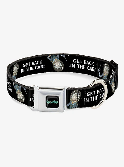 Rick and Morty Rick Get Back In The Car Pose Seatbelt Buckle Dog Collar