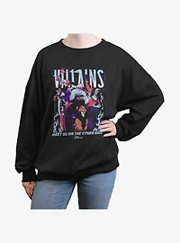 Disney Villains Meet Us On The Other Side Girls Oversized Sweatshirt