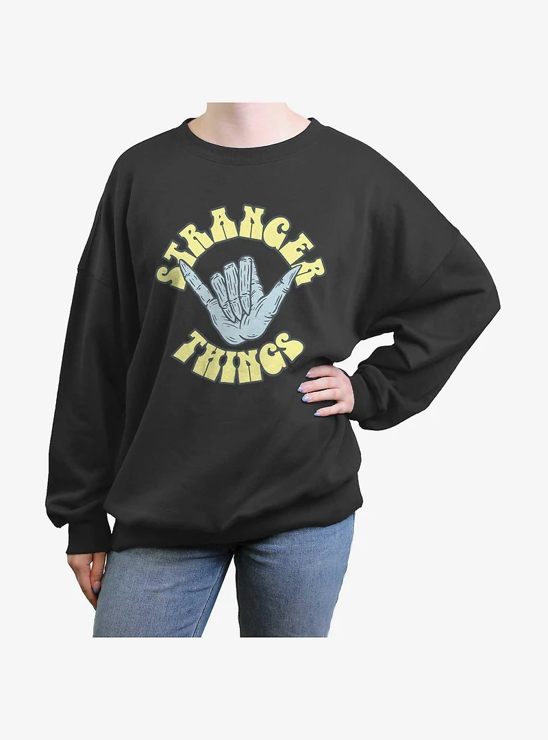 Stranger Things Rad Things Girls Oversized Sweatshirt