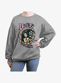 Disney Beauty And The Beast Found Within Girls Oversized Sweatshirt