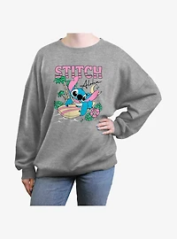 Disney Lilo & Stitch Aloha Stitch Girls Oversized Sweatshirt
