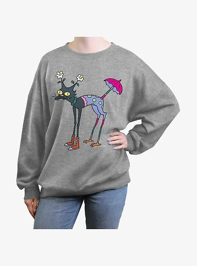 The Simpsons Mutant Snowball Girls Oversized Sweatshirt