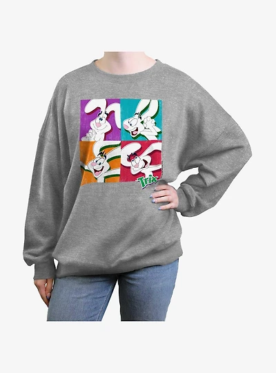 Trix Pop Portraits Girls Oversized Sweatshirt
