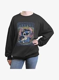 Disney Lilo & Stitch Groovy Stitch Girls Oversized Sweatshirt