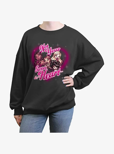 Bratz Not Your Sweetheart Girls Oversized Sweatshirt