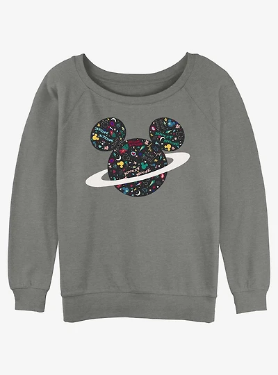 Disney Mickey Mouse Planet Mickey Girls Slouchy Sweatshirt