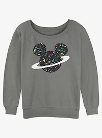 Disney Mickey Mouse Planet Mickey Girls Slouchy Sweatshirt