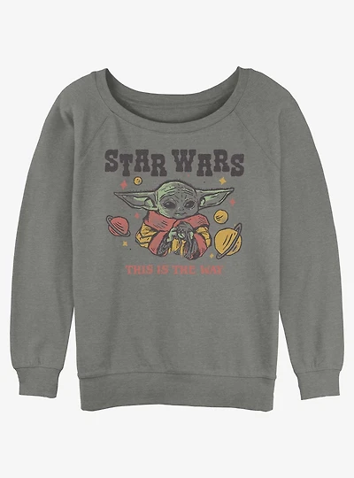 Star Wars The Mandalorian Grogu This Is The Way Girls Slouchy Sweatshirt