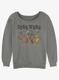 Star Wars The Mandalorian Grogu This Is The Way Girls Slouchy Sweatshirt
