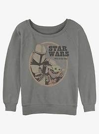 Star Wars The Mandalorian The Legend Girls Slouchy Sweatshirt