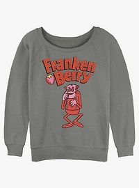 Franken Berry Portrait Girls Slouchy Sweatshirt