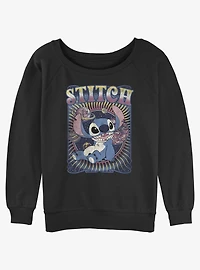 Disney Lilo & Stitch Groovy Stitch Girls Slouchy Sweatshirt