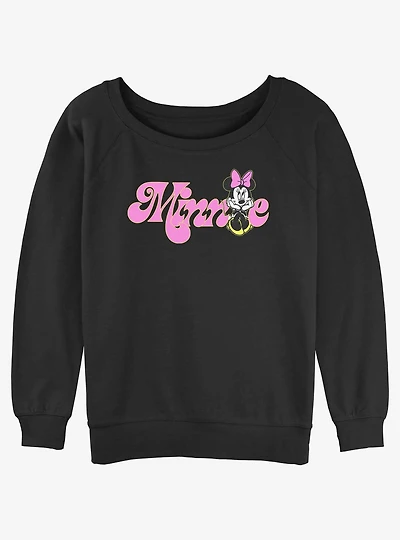 Disney Minnie Mouse Soft Pop Girls Slouchy Sweatshirt