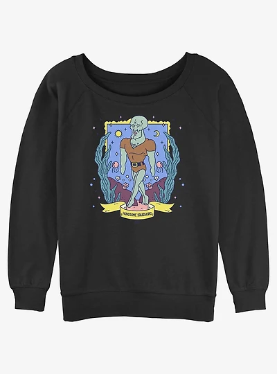 SpongeBob SquarePants Handsome Squidward Tarot Girls Slouchy Sweatshirt