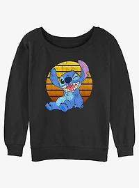Disney Lilo & Stitch Sunset Stitch Girls Slouchy Sweatshirt