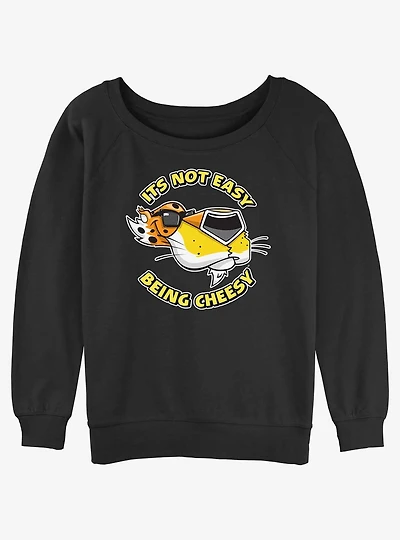 Cheetos Chester Not Easy Being Cheesy Girls Slouchy Sweatshirt