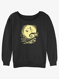 Disney Nightmare Before Christmas Jack & Zero Spiral Hill Girls Slouchy Sweatshirt