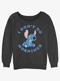 Disney Lilo & Stitch Don't Do Mornings Girls Slouchy Sweatshirt