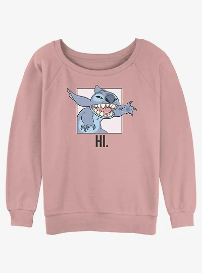 Disney Lilo & Stitch Hi Girls Slouchy Sweatshirt