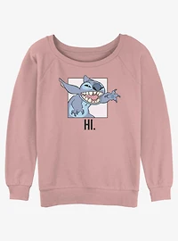 Disney Lilo & Stitch Hi Girls Slouchy Sweatshirt