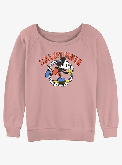Disney Mickey Mouse Skate California Girls Slouchy Sweatshirt
