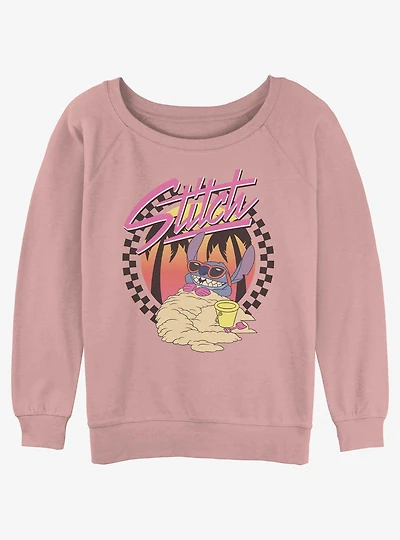 Disney Lilo & Stitch Cool Sunset Girls Slouchy Sweatshirt