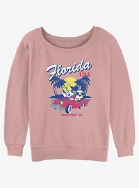 Disney Mickey Mouse & Minnie Mouse Road Trip Girls Slouchy Sweatshirt