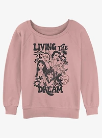 Disney Princesses Living The Dream Girls Slouchy Sweatshirt