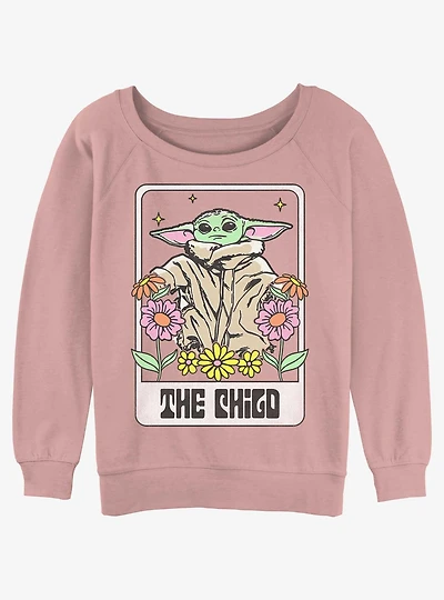 Star Wars The Mandalorian The Child Tarot Girls Slouchy Sweatshirt