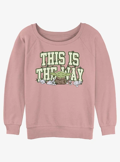 Star Wars The Mandalorian Meditation Is The Way Girls Slouchy Sweatshirt