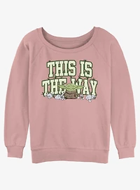 Star Wars The Mandalorian Meditation Is The Way Girls Slouchy Sweatshirt