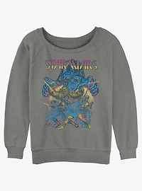 Star Wars Fight Against The Dark Side Girls Slouchy Sweatshirt