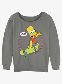 The Simpsons Eat My Shorts Girls Slouchy Sweatshirt