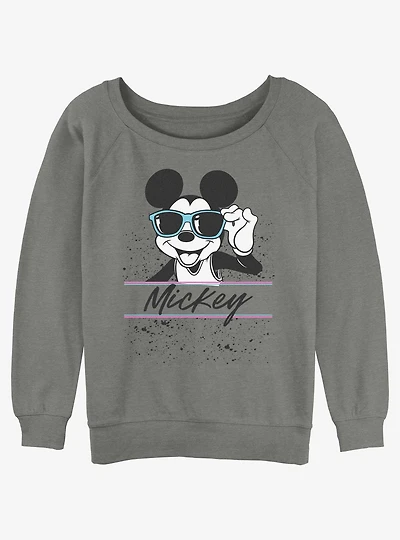 Disney Mickey Mouse 90s Cool Mickey Girls Slouchy Sweatshirt