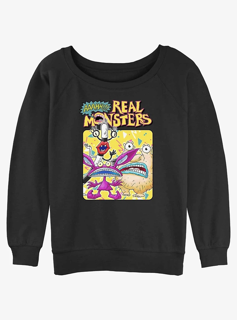 Aaahh! Real Monsters Portrait Womens Slouchy Sweatshirt