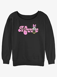 Disney Minnie Mouse Soft Pop Womens Slouchy Sweatshirt